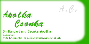apolka csonka business card